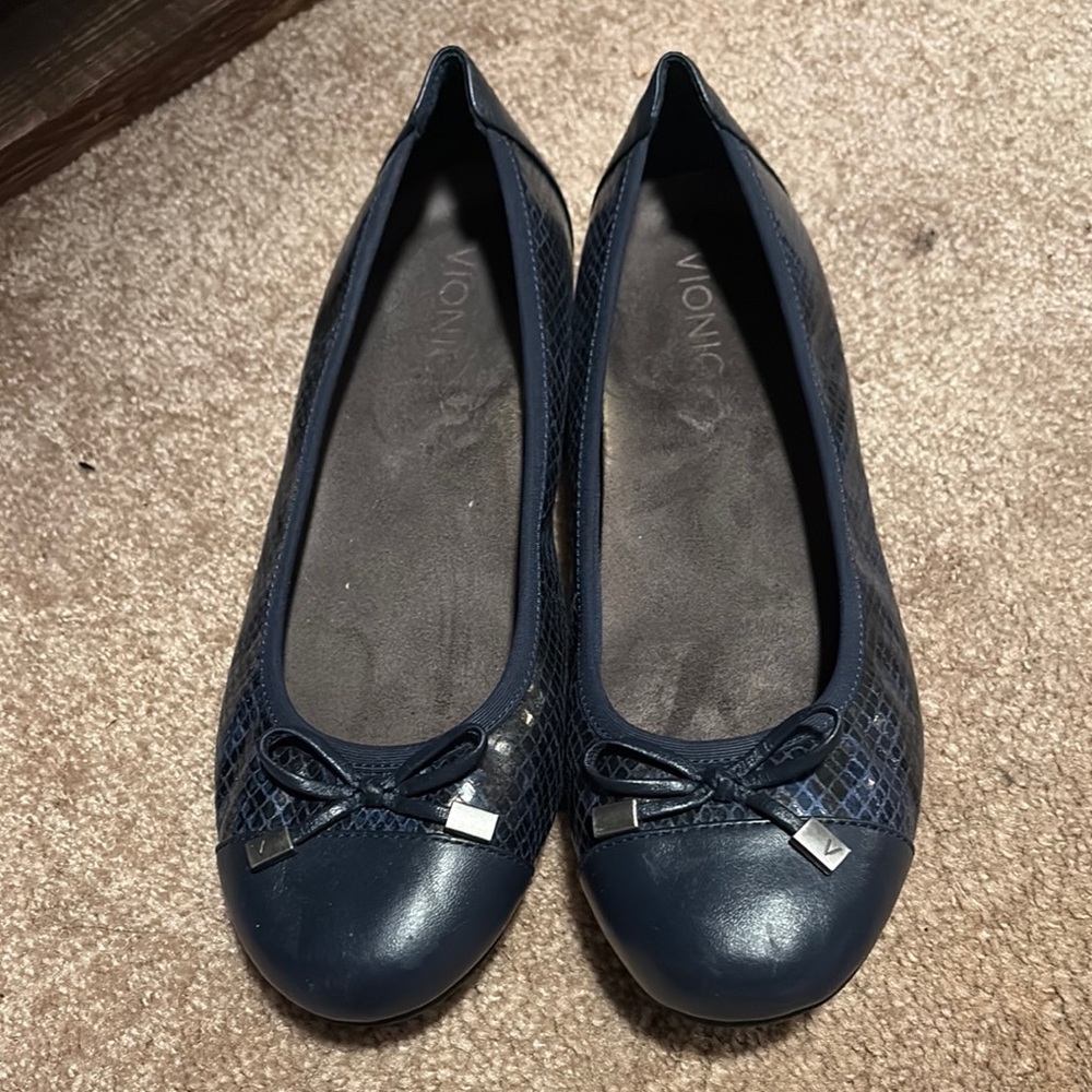 Vionic Blue Flats Comfortable Loafers
